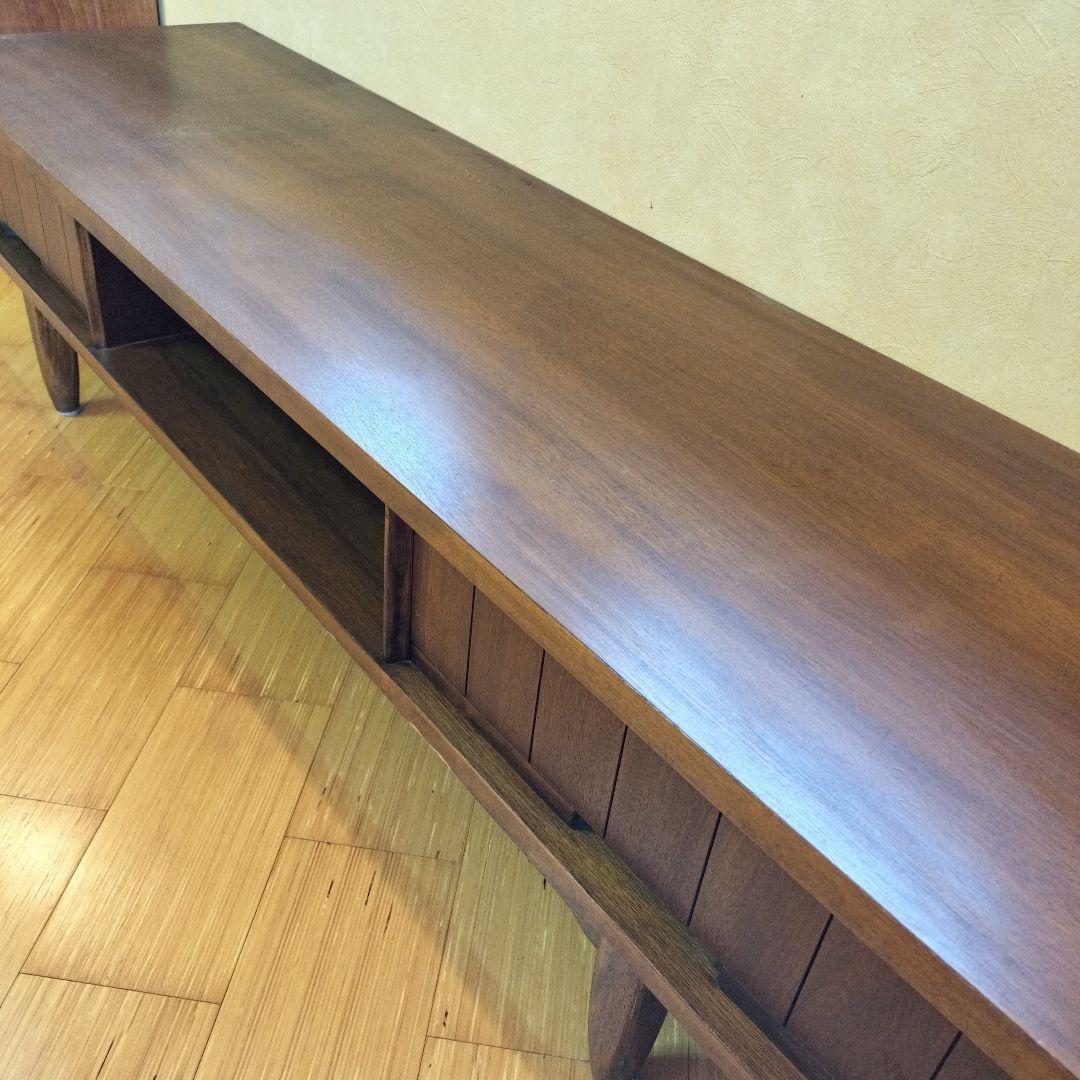 チーク　一点物　木製テレビボード 引き出し付き