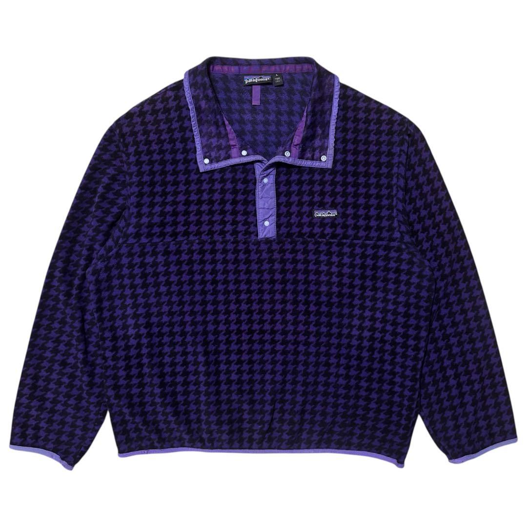 レア 90s Patagonia パタゴニア 千鳥格 シンチラ スナップT 総柄