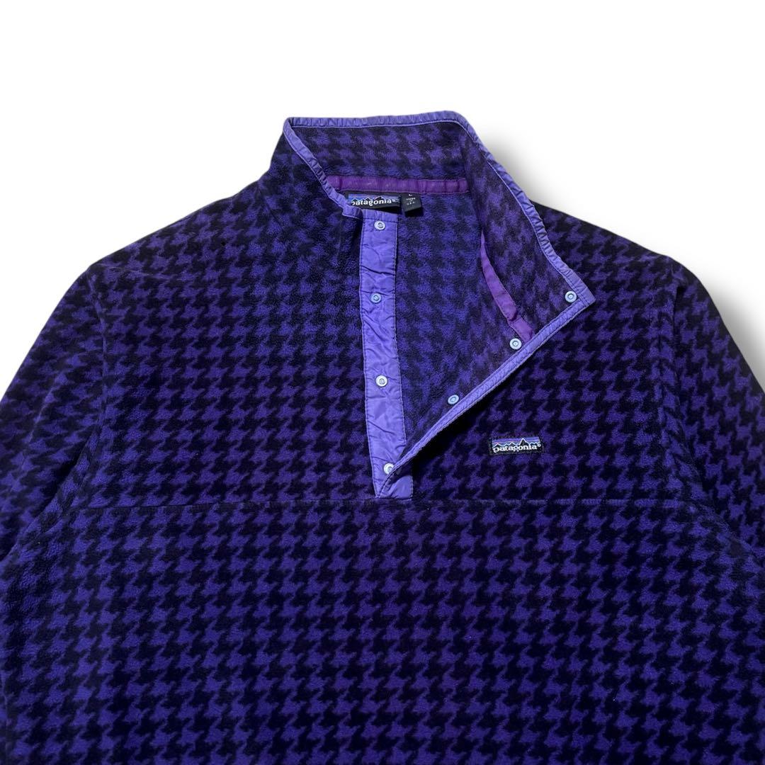 レア 90s Patagonia パタゴニア 千鳥格 シンチラ スナップT 総柄