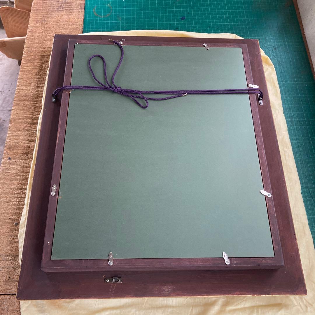 I*I様 F6号 油彩額縁 金装飾 ゴールドフレーム 布カバー付き ガラス