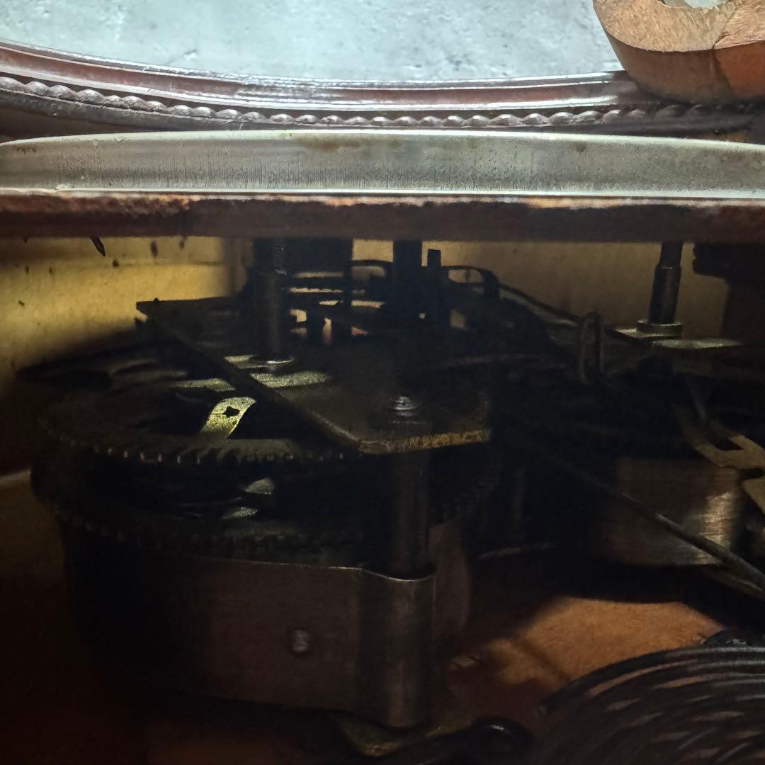 イングランドコラムウッドマントル クロック アンティーク 振り子時計