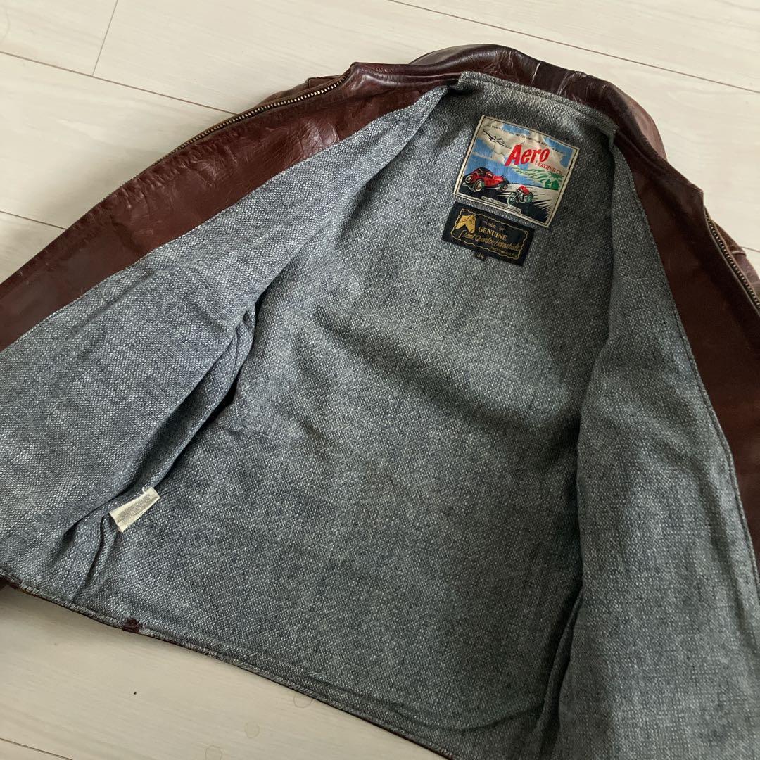 AERO LEATHER ホースハイド レザージャケット【34】キムタク着用