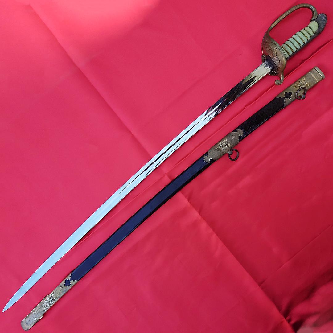 日本軍 海軍 士官用 指揮刀 儀礼刀 サーベル 刻印 当時物 模造刀