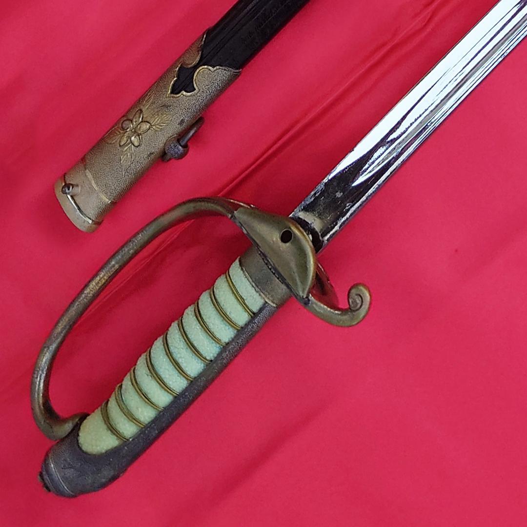 日本軍 海軍 士官用 指揮刀 儀礼刀 サーベル 刻印 当時物 模造刀