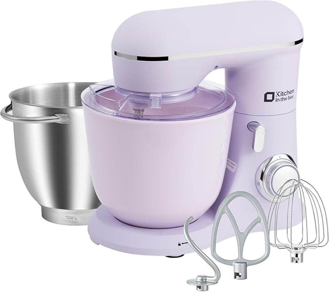 大人気❣️スタンドミキサー お菓子作り こねる混ぜる 泡立てる パープル