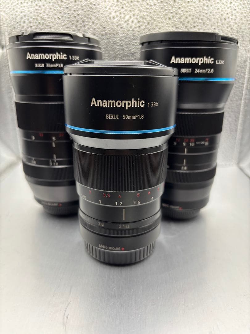 sirui1.33×アナモルフィック3本セット24mm50mm75mm m4/3