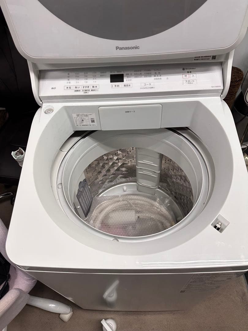 パナソニック 全自動洗濯機 8kg NA-FA80H8 2020年製 エコナビ