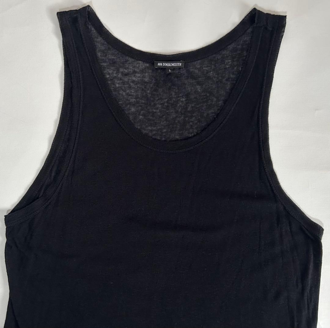 アンドゥムルメステール コットンカシミヤ リブタンクトップ ノースリーブ メンズ