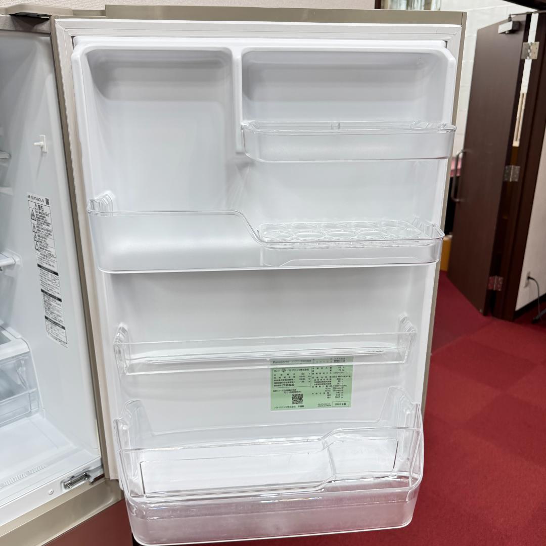 東京23区送料無料　美品パナソニック3ドア冷蔵庫2022年製335L　洗浄済み