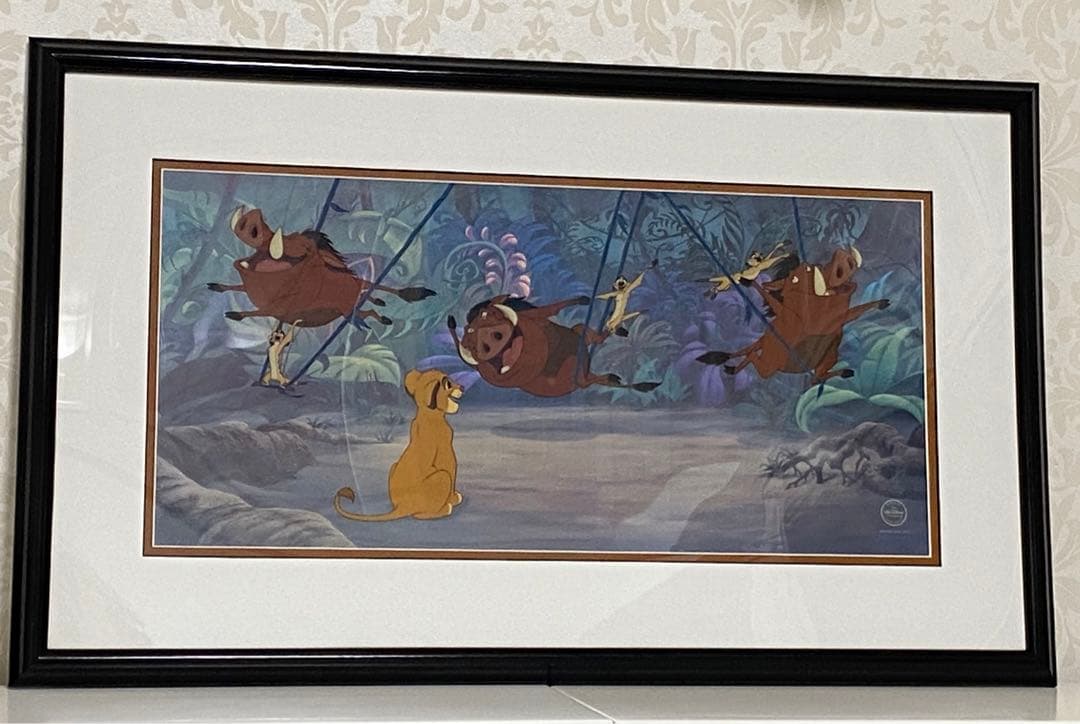 ディズニー ライオンキング ハクナマタタ セル画 証明書付 当時物
