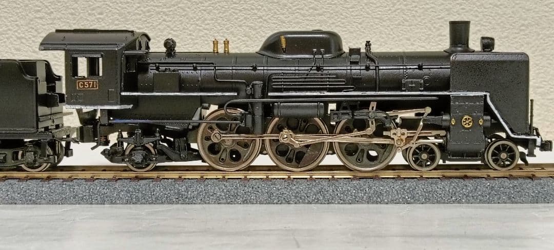 HO、 アダチ Ｃ57蒸気機関車、モーター交換、メンテナンス済