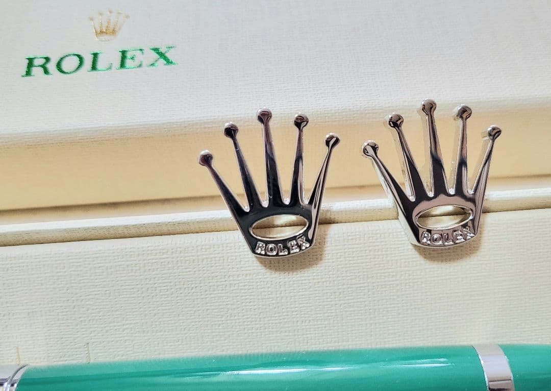 ロレックス　グリーン キャップボールペン　カフスセット　箱付き　新品