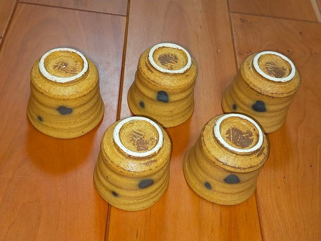 ♥値下げ！　加藤正也　黄瀬戸　急須　湯飲み　茶器揃え　共箱付き　湯呑み　骨董