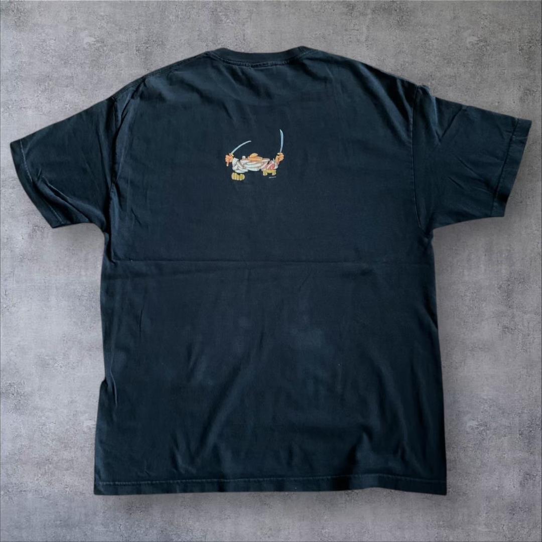 00s サムライ ビンテージ Tシャツ アート 忍者 ninja コミカル XL