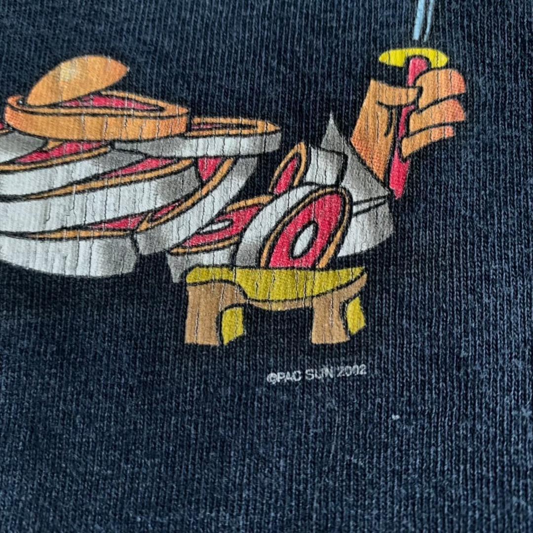 00s サムライ ビンテージ Tシャツ アート 忍者 ninja コミカル XL