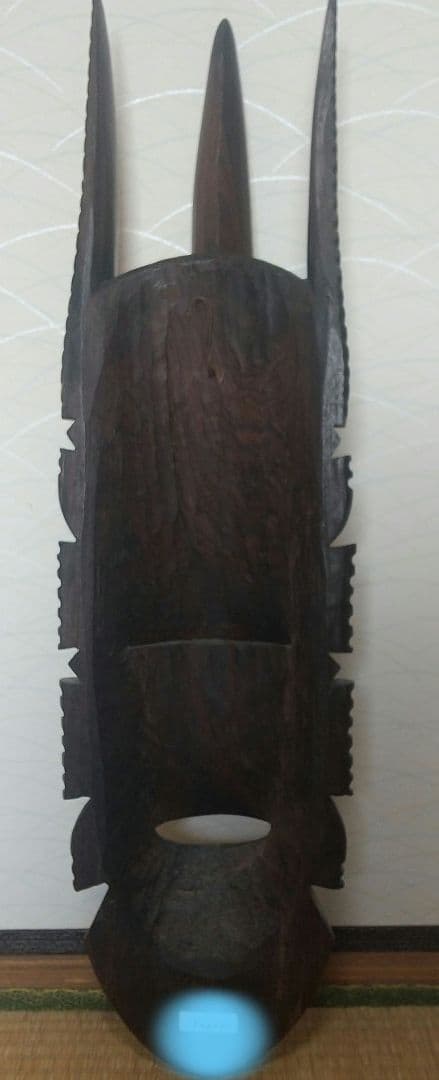 壁飾り 面 セネガル国 民芸品 ランプシェード