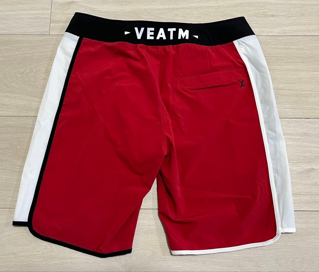 ビートム VEATM　サーフパンツ　Mサイズ　メンズ水着 赤/黒/白