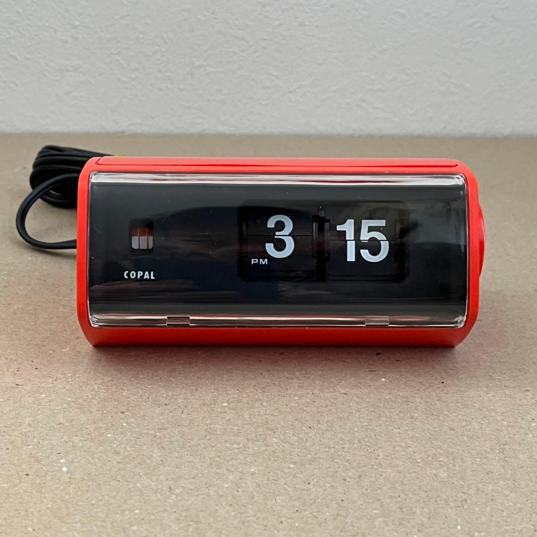 COPAL バタバタ置時計 オレンジ　ほぼ未使用