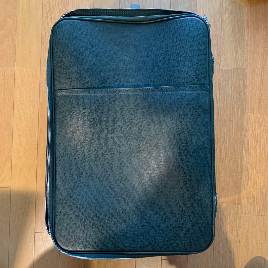 ルイビィトン　グリーン　旅行カート