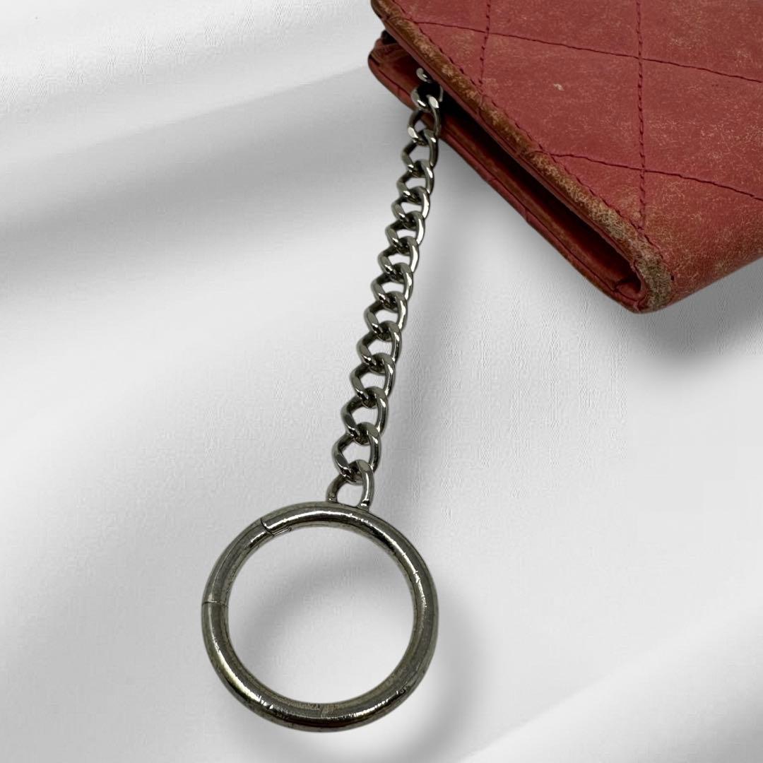 CHANEL シャネル ラムスキン ケース 小銭入れ ホルダー付き w8
