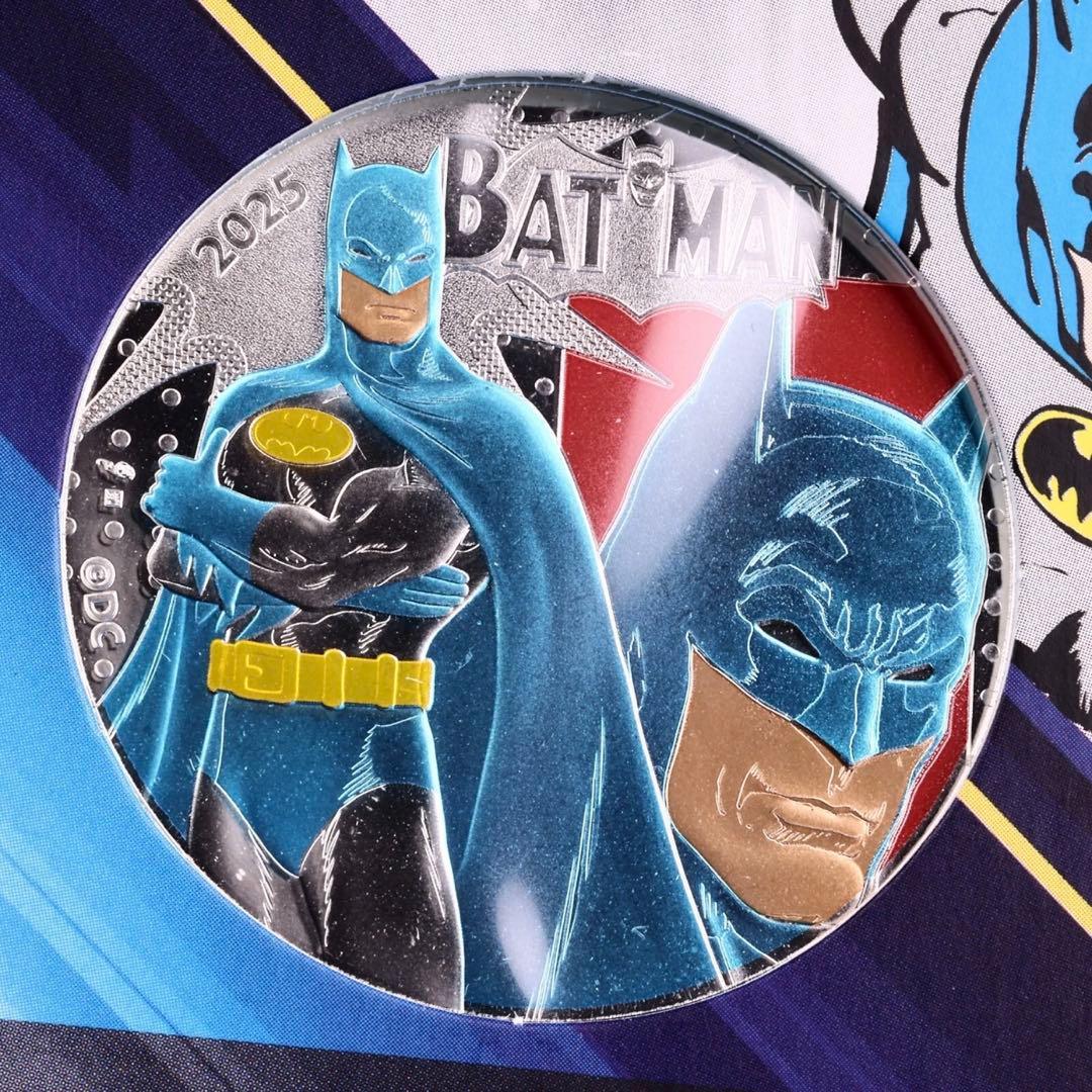 銀貨 フランス 映画 DCコミック バットマン カラー 大型銀貨 パッケージ入り