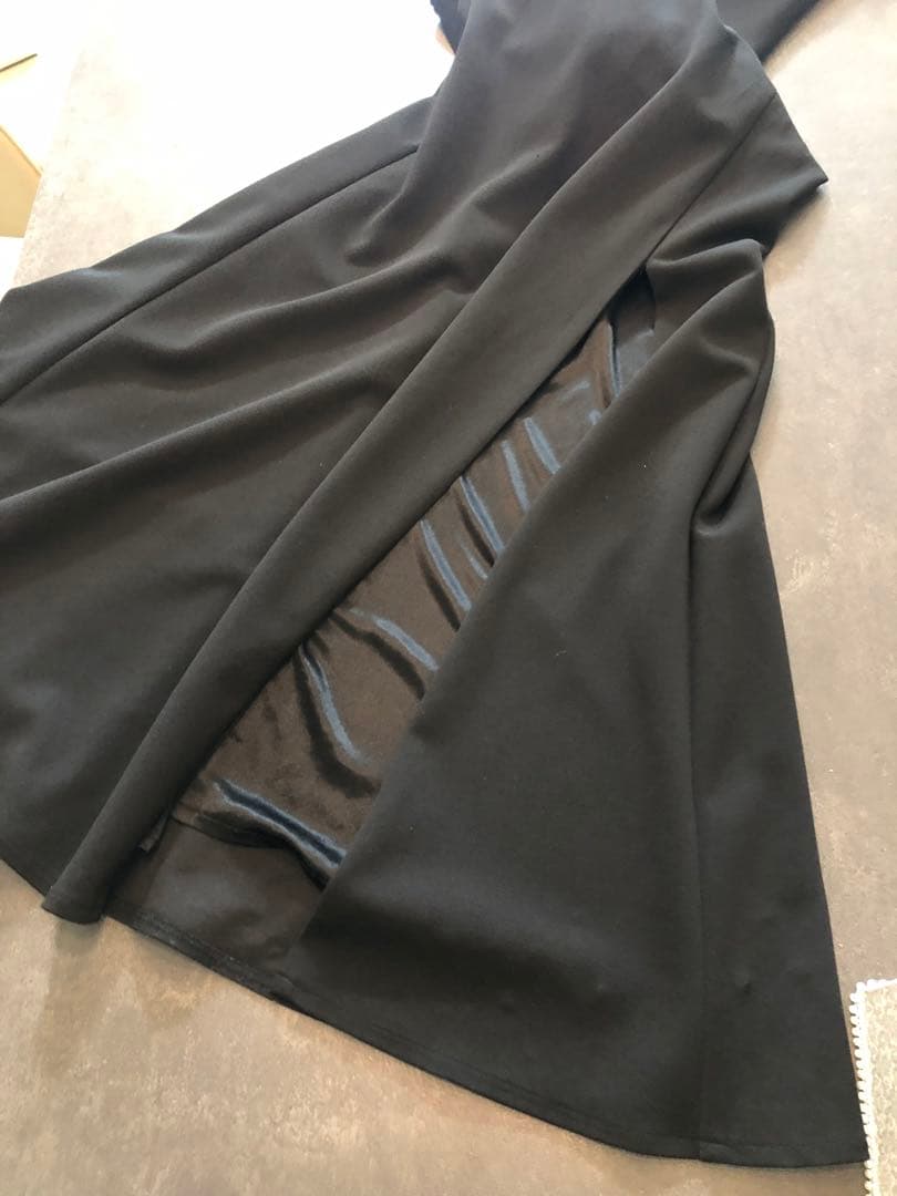 ブラックレースアップマーメイドドレス　ジャンマクレーン　ブラック