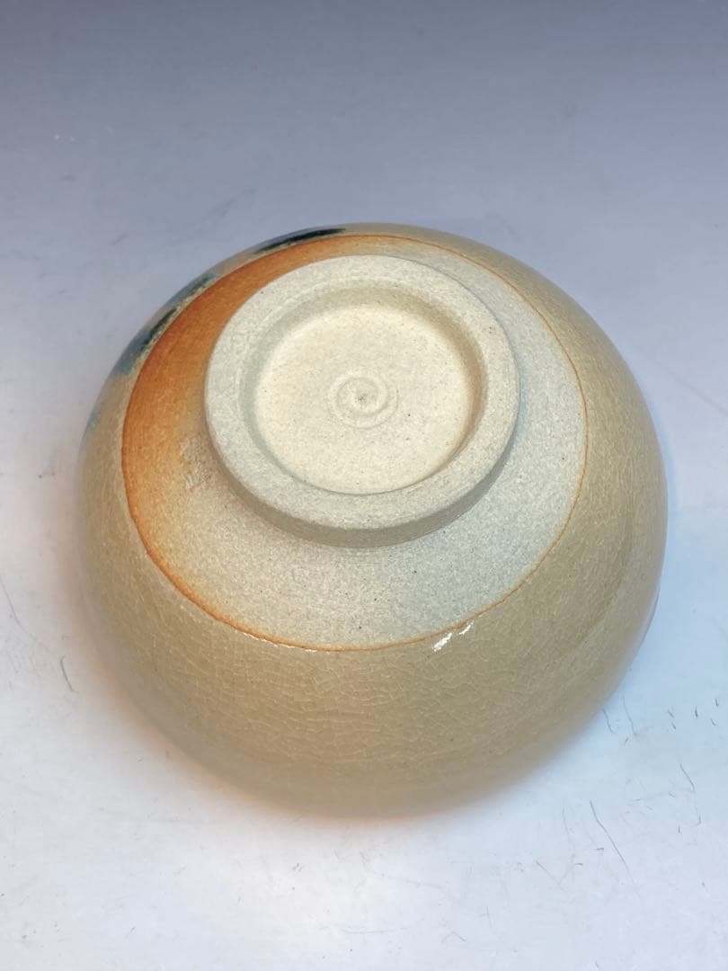 青柳翠峰 作 上野焼茶碗 共箱 茶道具