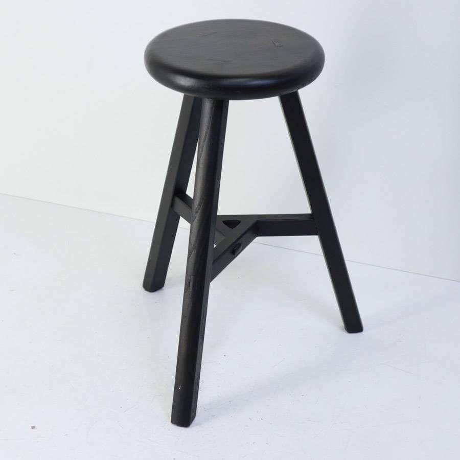 ZARA  ザラホーム 木製ラウンドスツール H50cm 3本脚