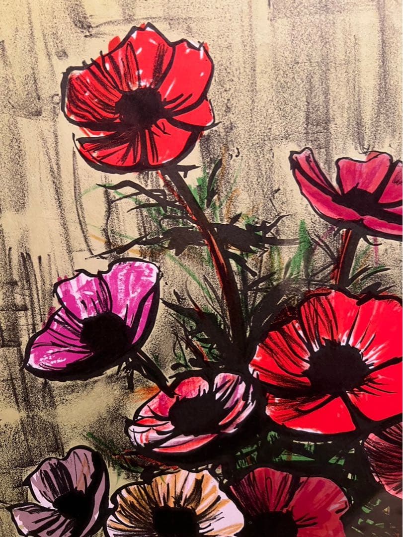 jordan23＊ベルナール・ビュッフェ アネモネ 額縁 アートインテリア