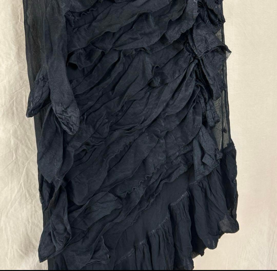 Jean Paul GAULTIER FEMME フリル スカート ブラック