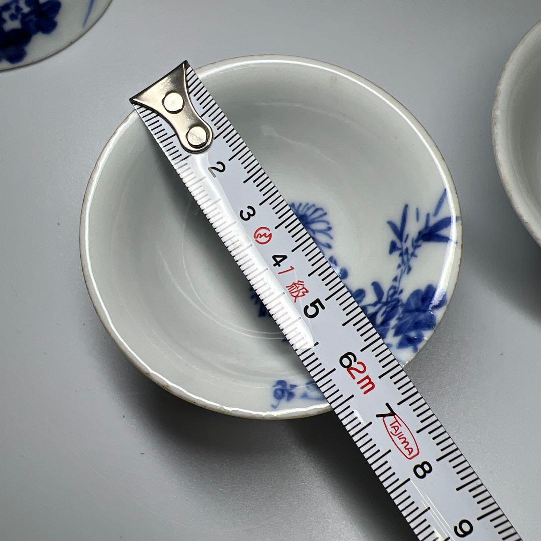 専用　楽亭造　染付煎茶碗5客　口径約6.7㎝　東Y8-0109☆2Fトカサ