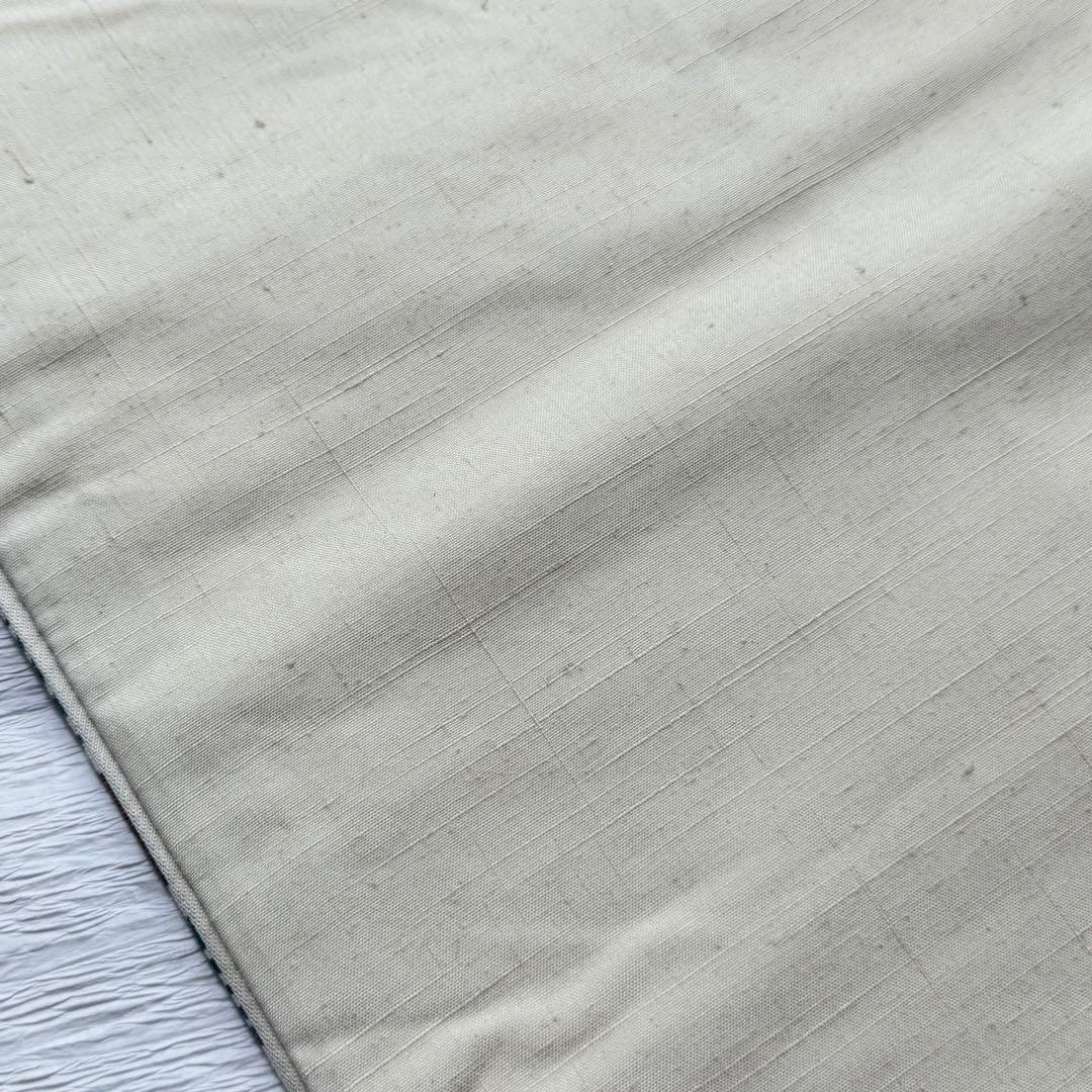 m-81 本場結城紬 紅型 正絹 袋帯 証紙付き