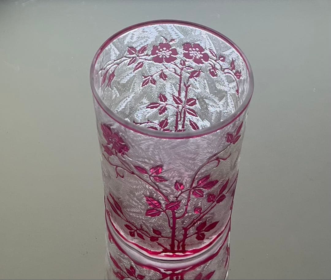 Baccarat バカラ/ 珍品　エグランチエ　アシッドエッチング　グラス