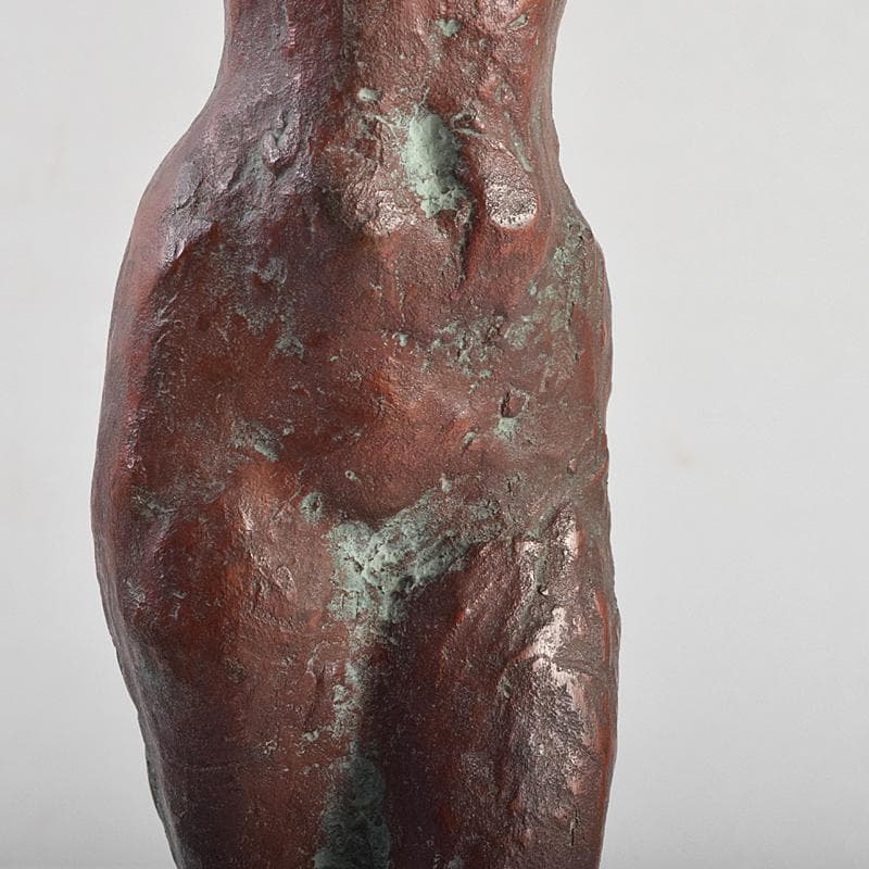 ブロンズ　山脇正邦作　「創造」　裸婦像　高さ約31㎝　共箱　D　R9123B