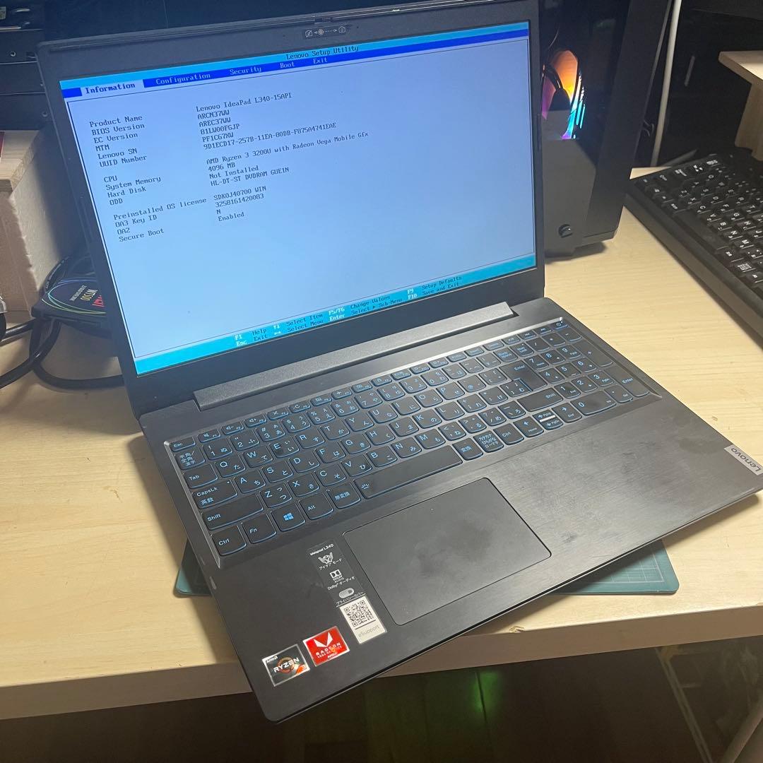 Lenovo レノボ ideapad L340 Ryzen3 ジャンク