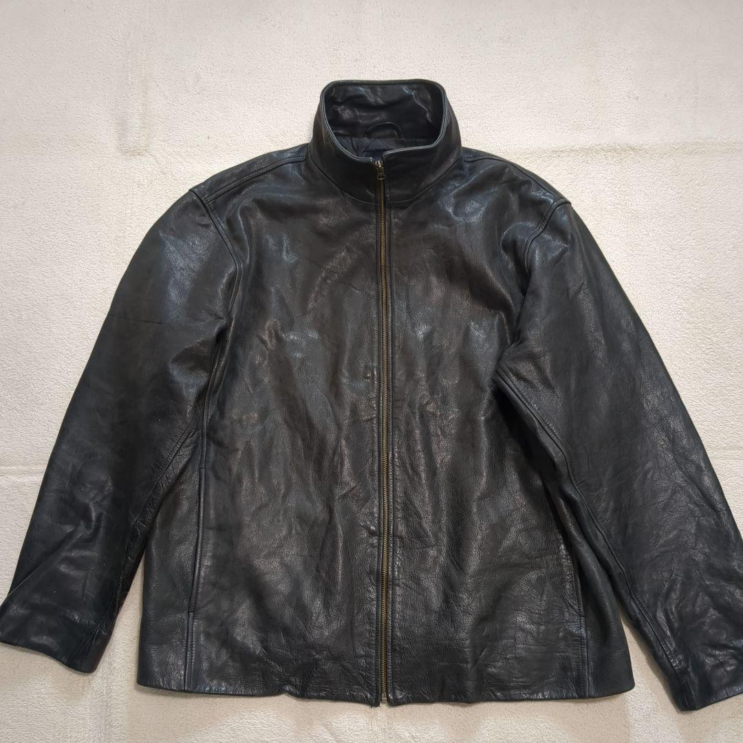 美品 オールドギャップ 牛革 レザージャケット フルジップ XLサイズ ブラック