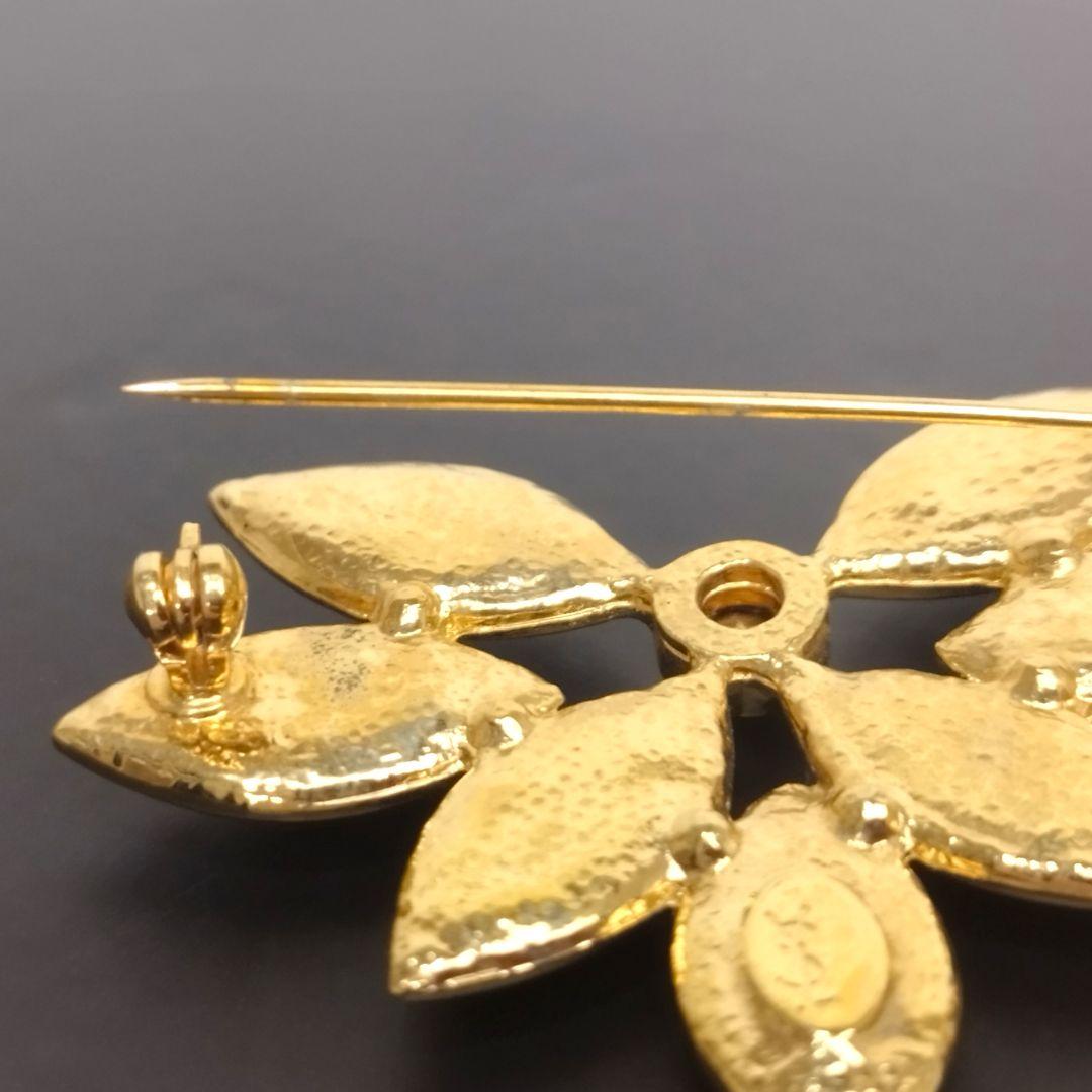 【美品/希少】イヴサンローラン ブローチ カラーストーン ヴィンテージ YSL