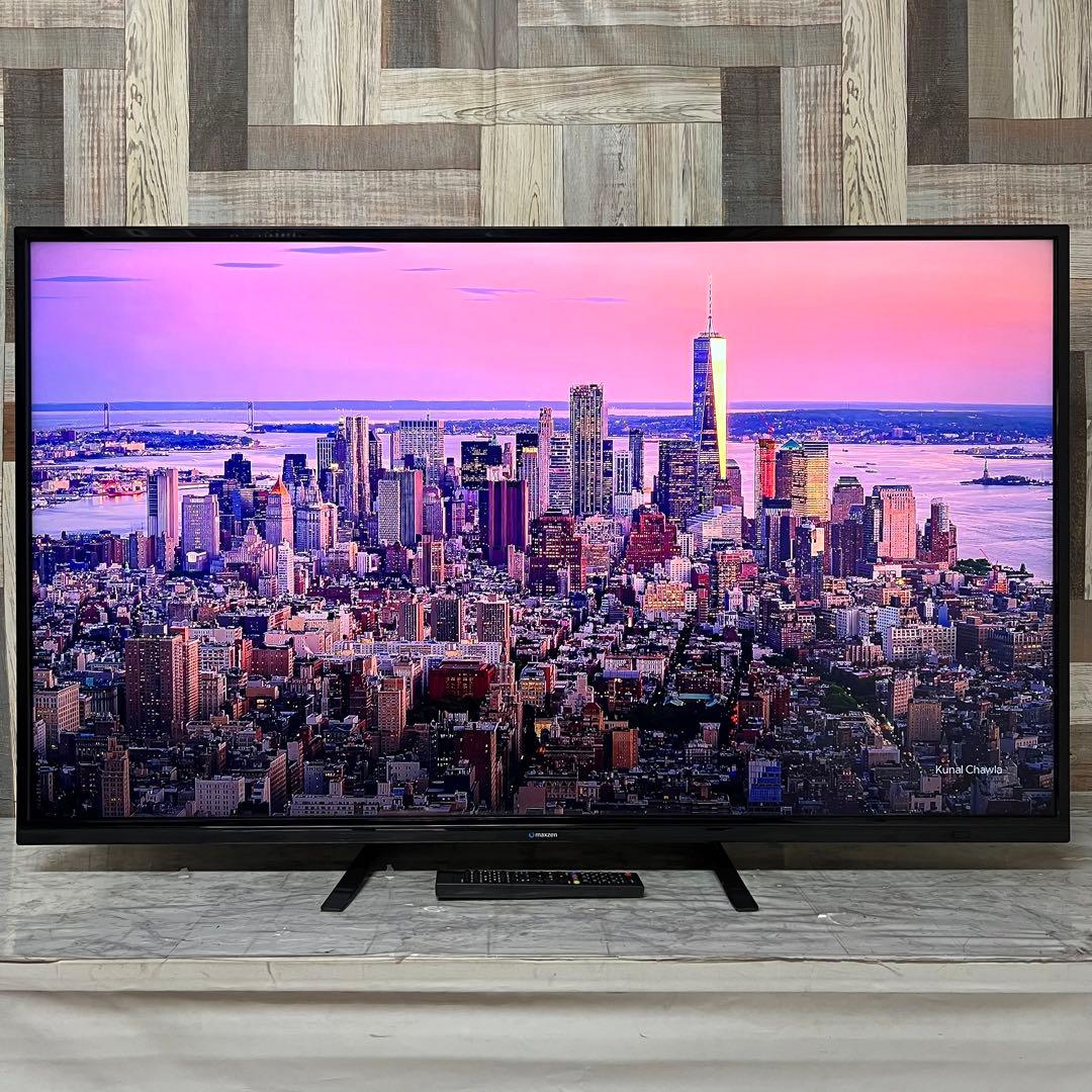 即日受渡❣️全国送料込マクスゼン50型4K液晶テレビ外付HDD対応新品リモコン付
