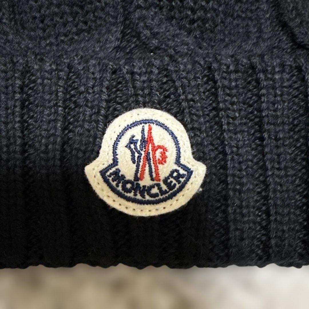 モンクレール ニット帽　黒　キッズ　M