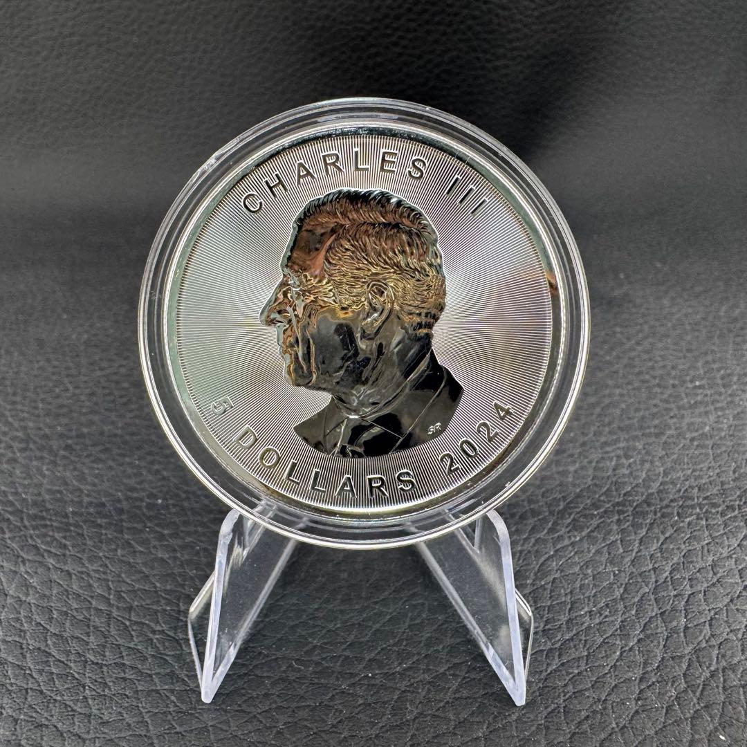 100枚限定！ メイプルリーフ 銀貨 カラー 翼竜 プテラノドン 恐竜 1オンス