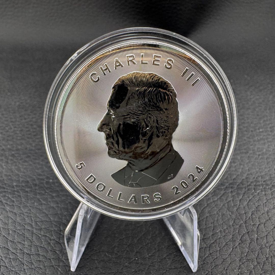 100枚限定！ メイプルリーフ 銀貨 カラー 翼竜 プテラノドン 恐竜 1オンス