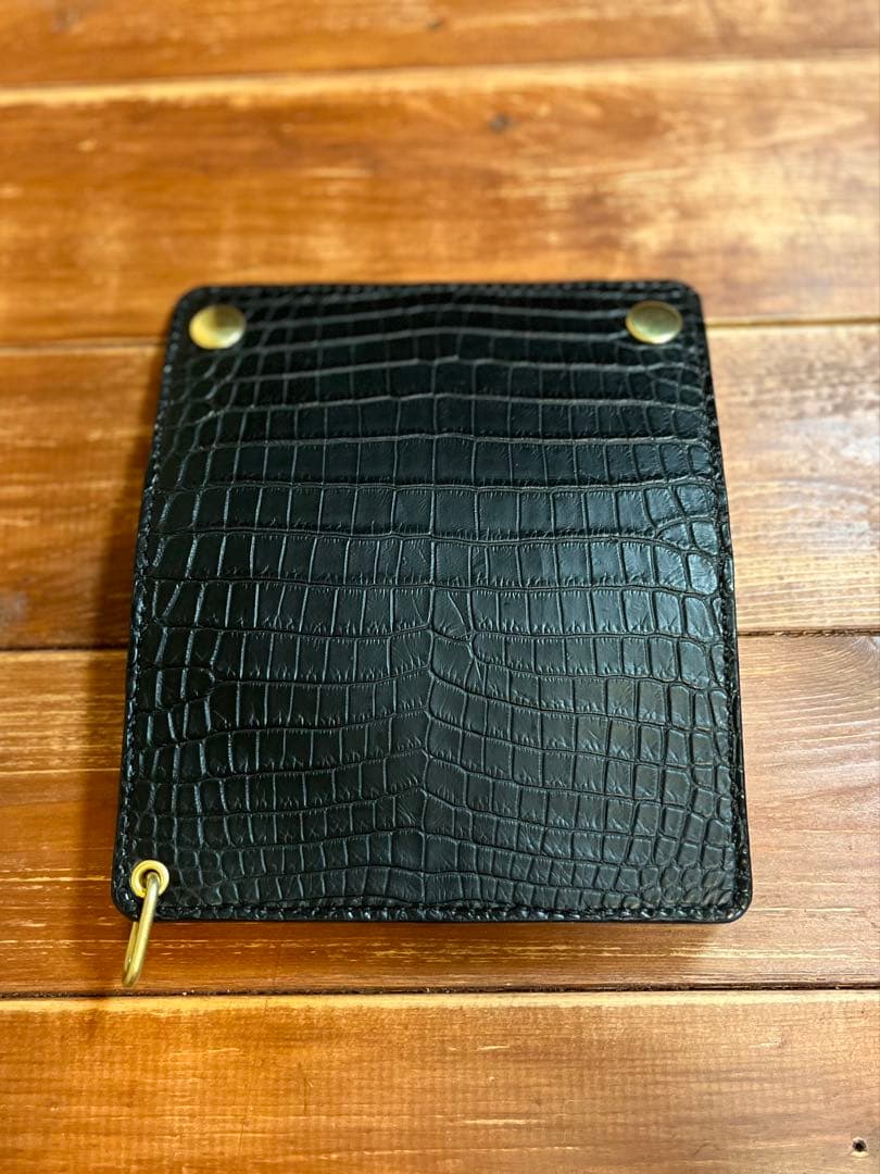 トラッカーウォレット TW-03 リアルクロコダイルカスタム 茶芯