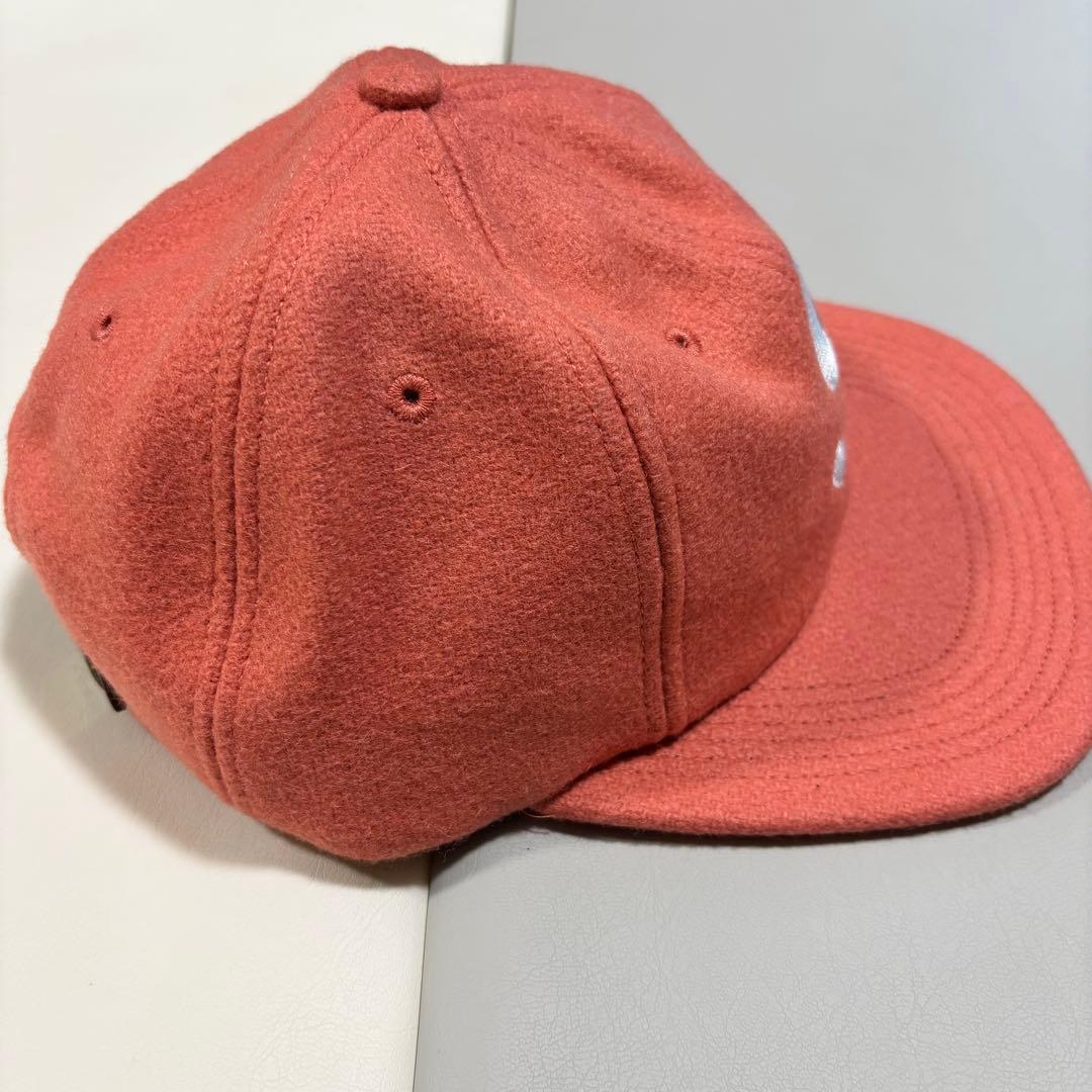 あ*だ様 supreme sロゴ キャップ　帽子　ウール　ダークピンク　ビーニー