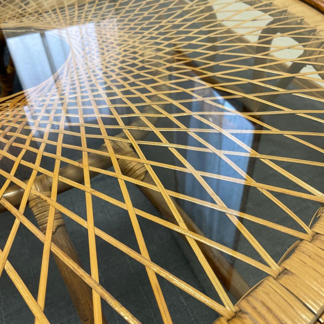 ラタンテーブル 丸テーブル