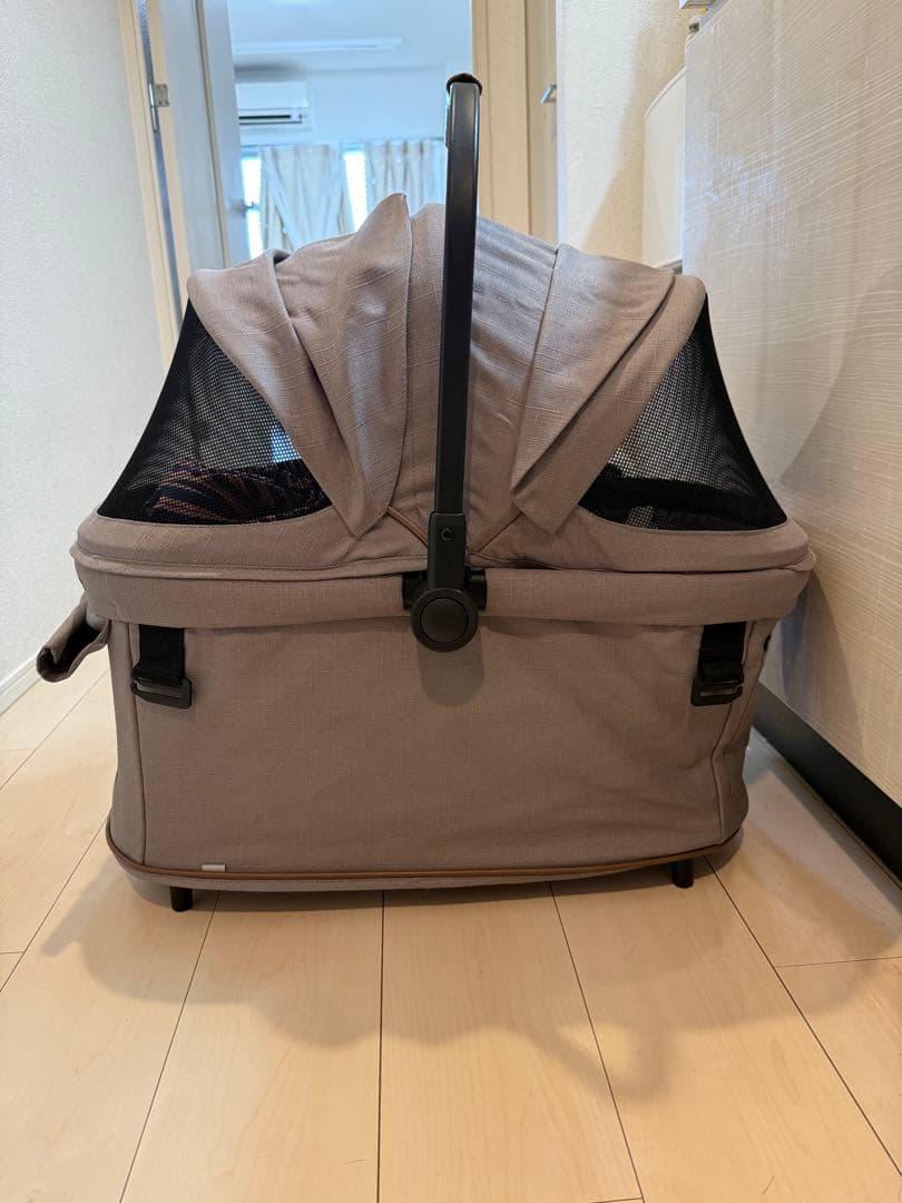 compet グレー ペットカート メッシュ窓付き