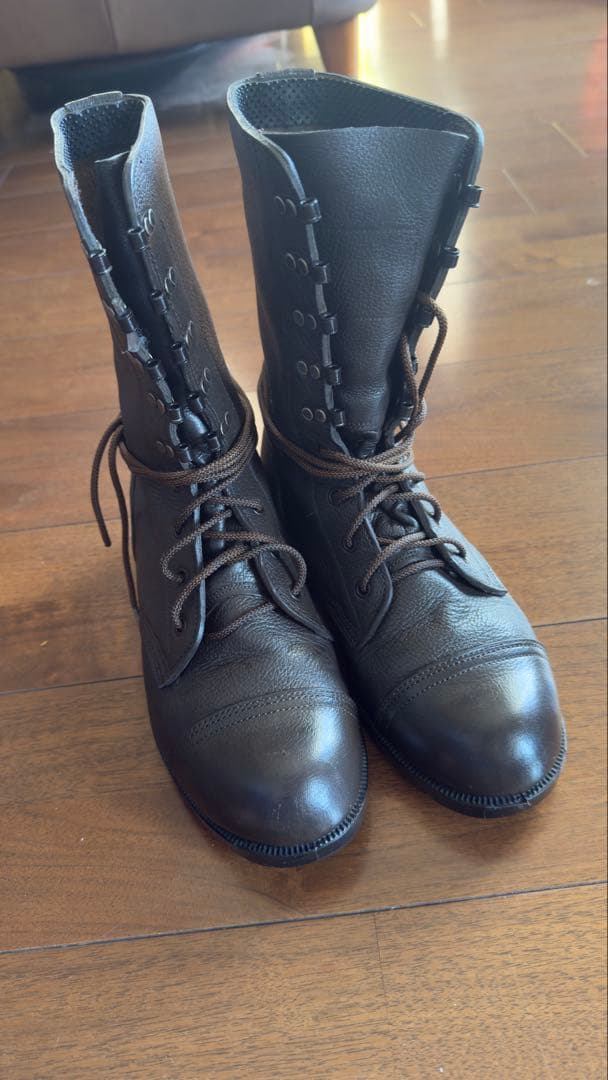 限定値下げ！希少　陸上自衛隊旧型半長靴25.5 スピードレース仕様