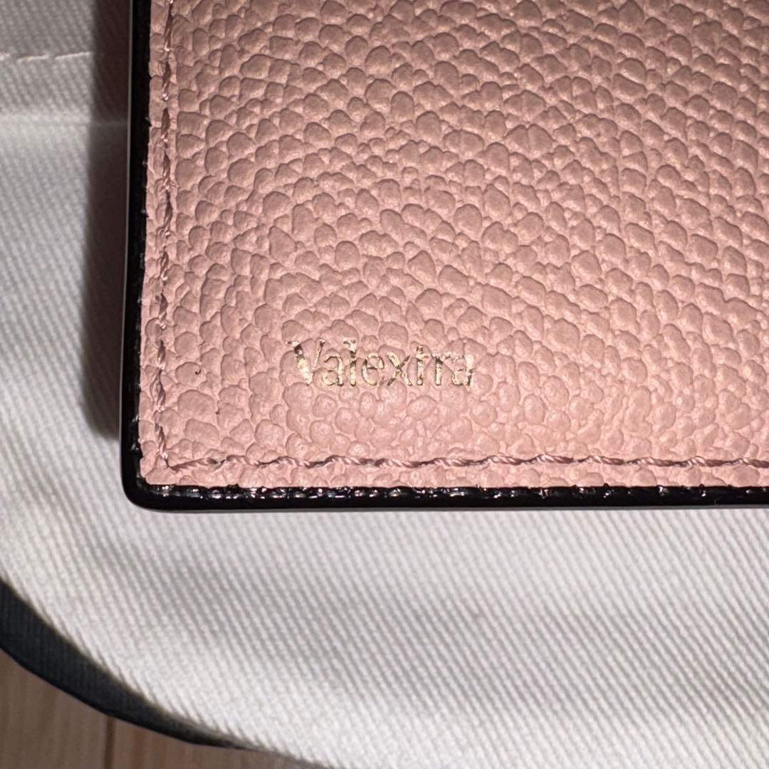 ヴァレクストラ 小銭入れ付き財布 ６カード チークピンク 付属品完備