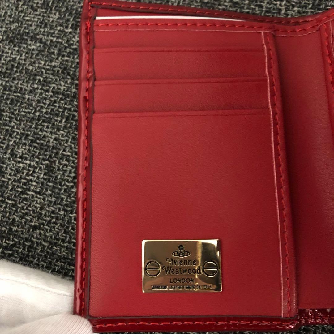 Vivienne Westwood エナメル三つ折り財布 エナメル レッド
