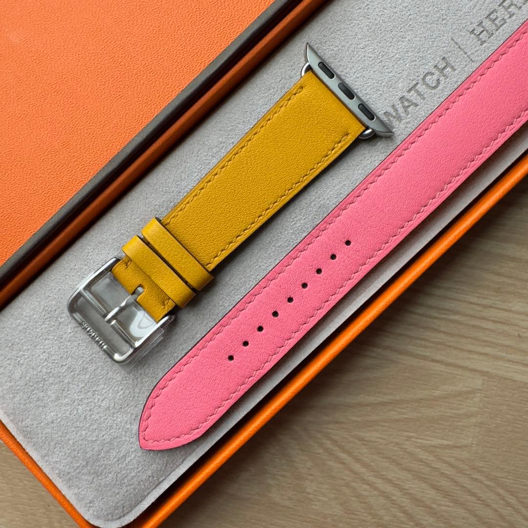 2029 Apple Watch エルメス　イエロー/ローズ　ドゥブルトゥール