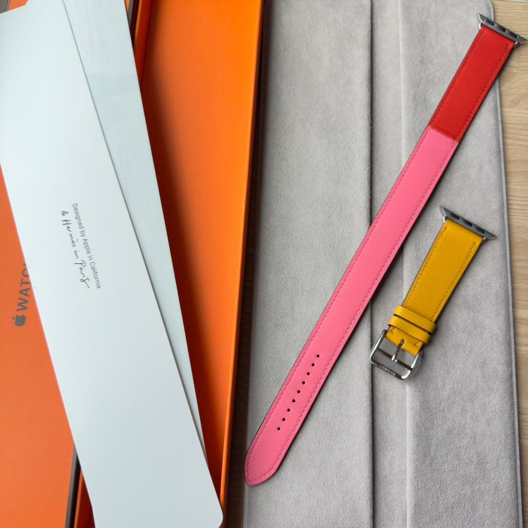 2029 Apple Watch エルメス　イエロー/ローズ　ドゥブルトゥール